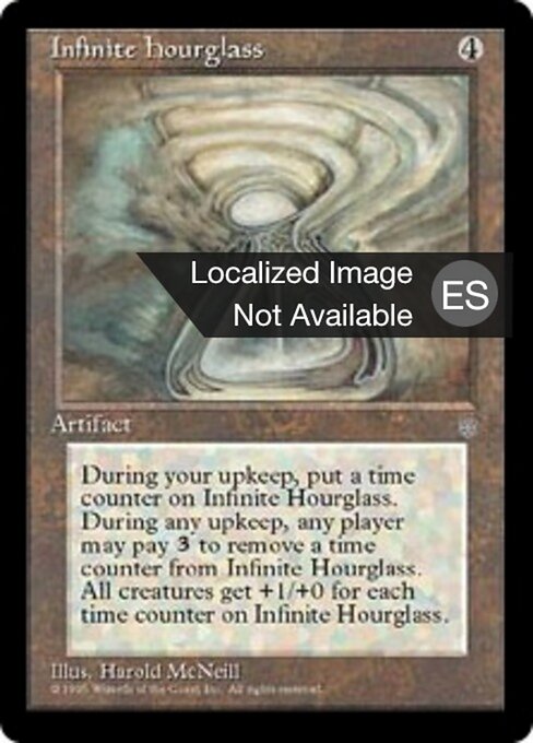 Sablier infini (Infinite Hourglass) - Ice Age (#323) - Illustrated by Harold McNeill - Magic: The Gathering Card