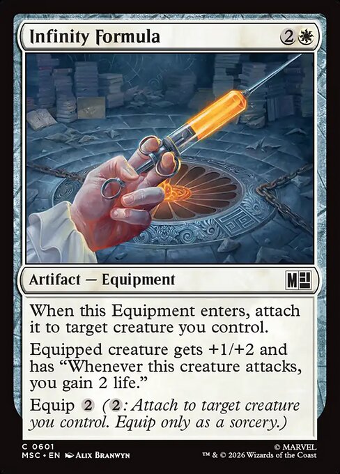 Unendlichkeitsmittel (Infinity Formula) - Marvel Super Heroes Commander (#601) - Illustrated by Alix Branwyn - Magic: The Gathering Card