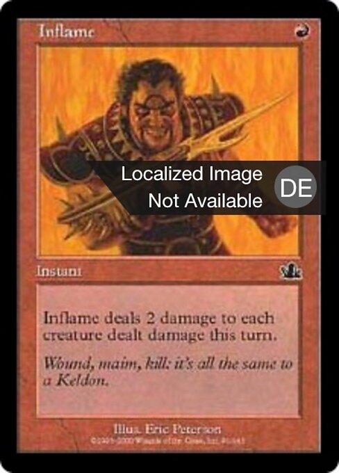 Entzünden (Inflame) - Prophecy (#91) - Illustrated by Eric Peterson - Magic: The Gathering Card