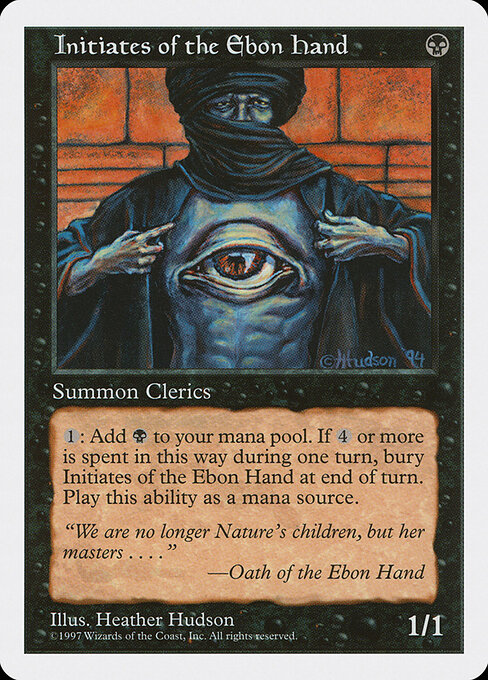 Initiates of the Ebon Hand - Fifth Edition Magic card