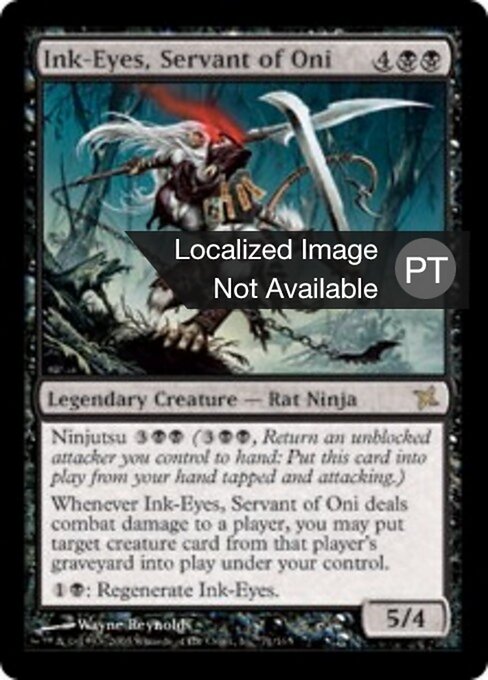 Occhi di Pece, Serva di Oni (Ink-Eyes, Servant of Oni) - Betrayers of Kamigawa (#71) - Illustrated by Wayne Reynolds - Magic: The Gathering Card