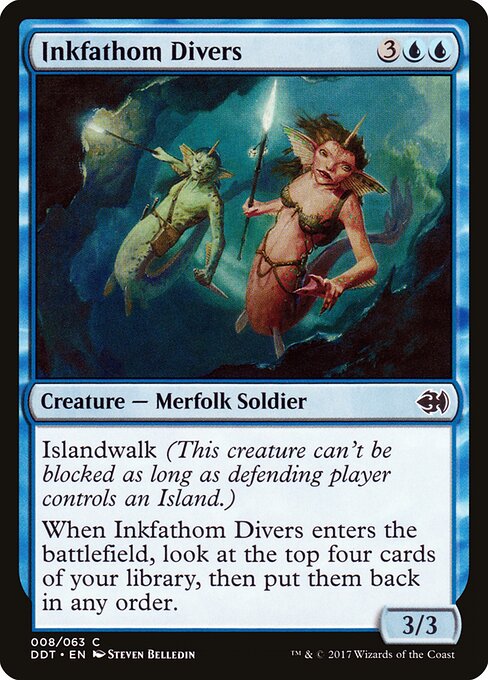 Inkfathom Divers - Duel Decks: Merfolk vs. Goblins Magic card