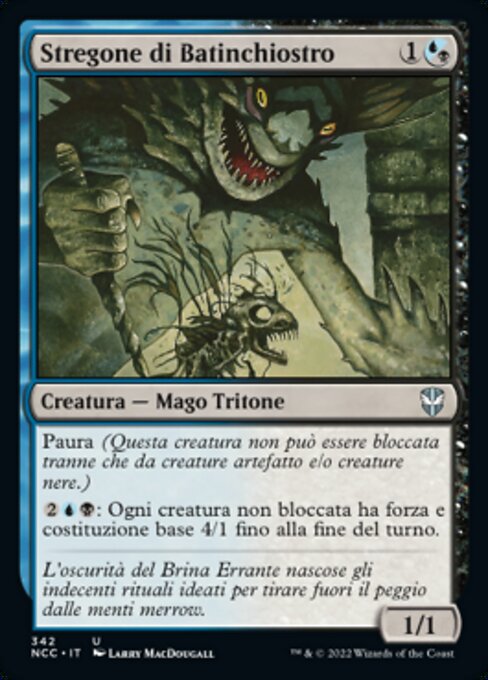 Tintentiefenhexer (Inkfathom Witch) - New Capenna Commander (#342) - Illustrated by Larry MacDougall - Magic: The Gathering Card