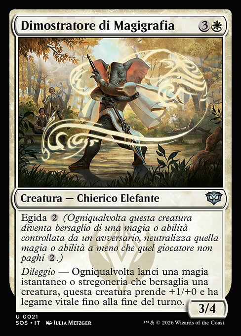 Demostrador de tíntica (Inkshape Demonstrator) - Secrets of Strixhaven (#21) - Illustrated by Julia Metzger - Magic: The Gathering Card