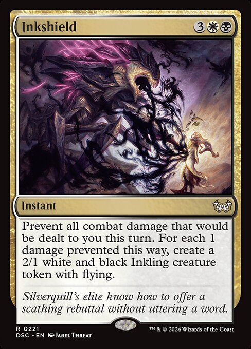 Tintenschild (Inkshield) - Duskmourn: House of Horror Commander (#221) - Illustrated by Jarel Threat - Magic: The Gathering Card