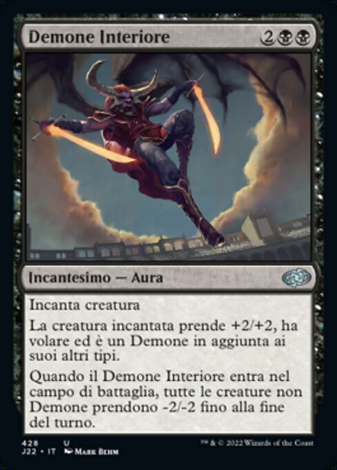 Démon intérieur (Inner Demon) - Jumpstart 2022 (#428) - Illustrated by Mark Behm - Magic: The Gathering Card
