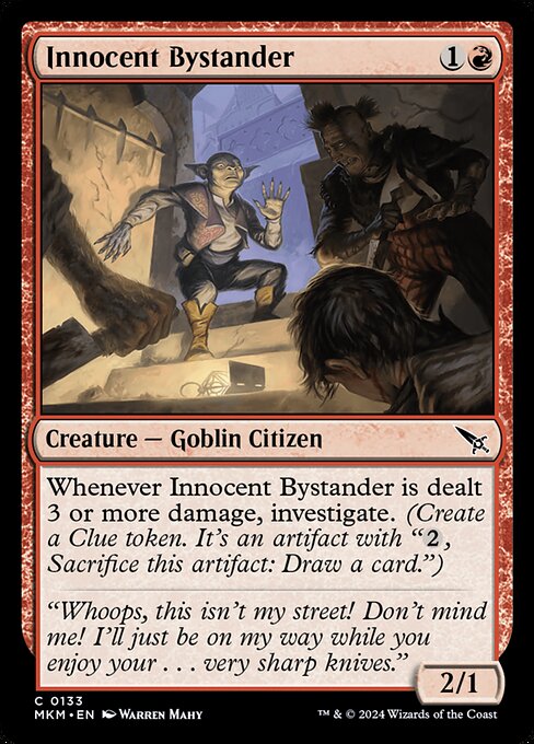 Innocent Bystander - Murders at Karlov Manor (#133) - Illustrated by Warren Mahy - Magic: The Gathering Card
