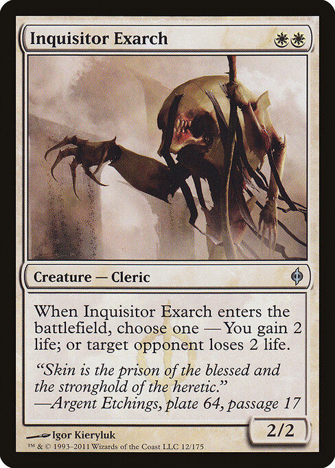 Inquisitor Exarch - New Phyrexia Magic card