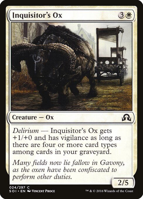 Inquisitor's Ox - Shadows over Innistrad Magic card