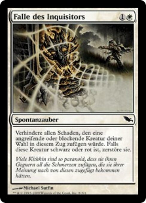Collet de l'inquisiteur (Inquisitor's Snare) - Shadowmoor (#8) - Illustrated by Michael Sutfin - Magic: The Gathering Card