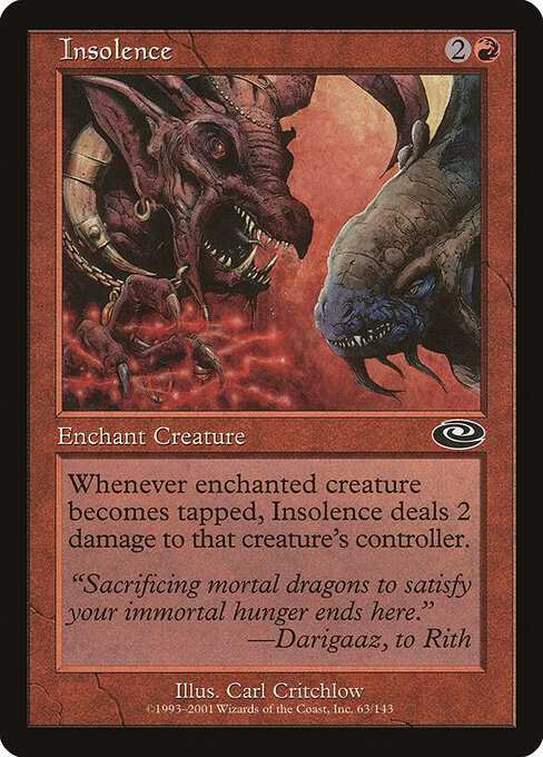 Insolence - Planeshift (#63) - Illustrated by Carl Critchlow - Magic: The Gathering Card