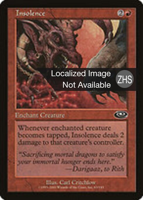 Insolencia (Insolence) - Planeshift (#63) - Illustrated by Carl Critchlow - Magic: The Gathering Card