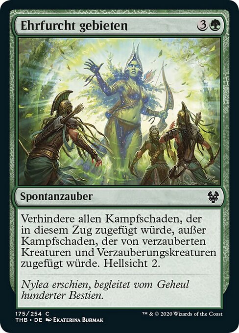 Ehrfurcht gebieten (Inspire Awe) - Theros Beyond Death (#175) - Illustrated by Ekaterina Burmak - Magic: The Gathering Card