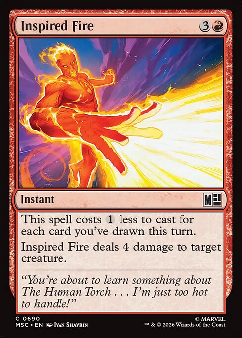 Inspired Fire - Marvel Super Heroes Commander Magic card