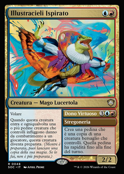 Inspired Skypainter // Maestro's Gift - Secrets of Strixhaven Commander (#48) - Illustrated by April Prime - Magic: The Gathering Card