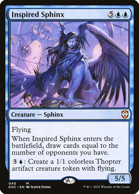 Inspired Sphinx - Kaldheim Commander Magic card
