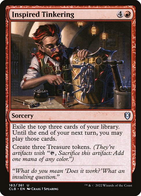 Inspired Tinkering - Commander Legends: Battle for Baldur's Gate Magic card