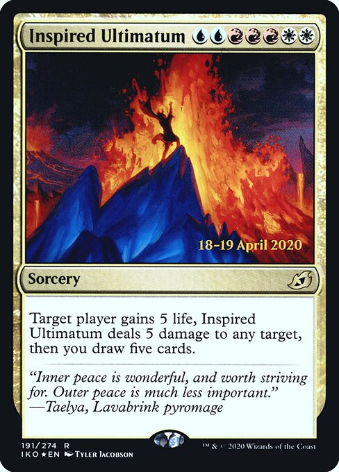 見事な根本原理 (Inspired Ultimatum) - Ikoria: Lair of Behemoths (#191) - Illustrated by Tyler Jacobson - Magic: The Gathering Card