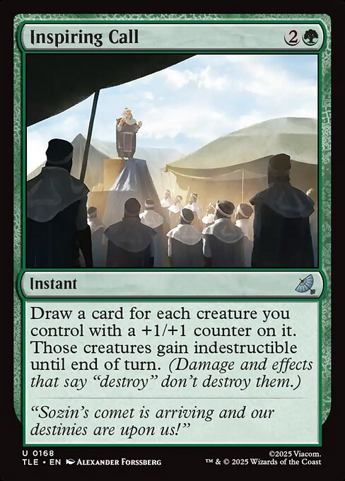 Inspiring Call - Avatar: The Last Airbender Eternal (#168) - Illustrated by Alexander Forssberg - Magic: The Gathering Card