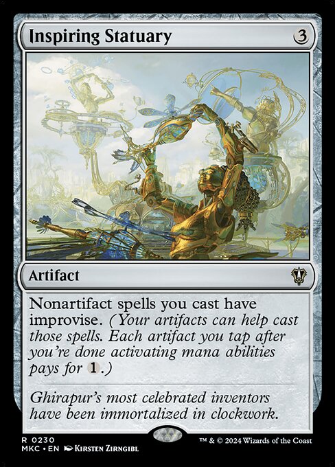 Inspiring Statuary - Murders at Karlov Manor Commander (#230) - Illustrated by Kirsten Zirngibl - Magic: The Gathering Card