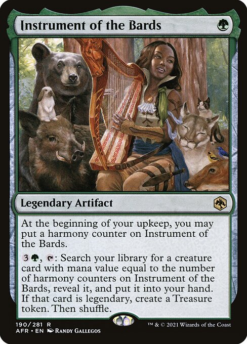 Instrument of the Bards - Adventures in the Forgotten Realms (#190) - Illustrated by Randy Gallegos - Magic: The Gathering Card