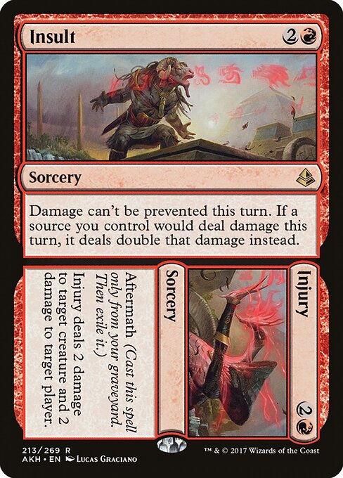 Insult // Injury - Amonkhet Magic card