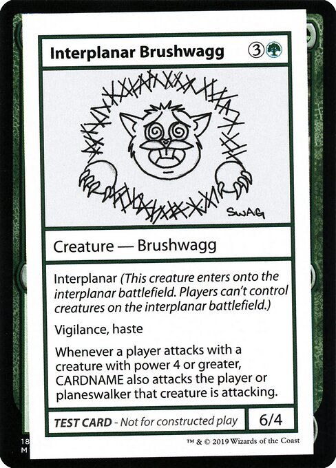 Interplanar Brushwagg - Mystery Booster Playtest Cards 2021 (#79) - Illustrated by John Penick - Magic: The Gathering Card
