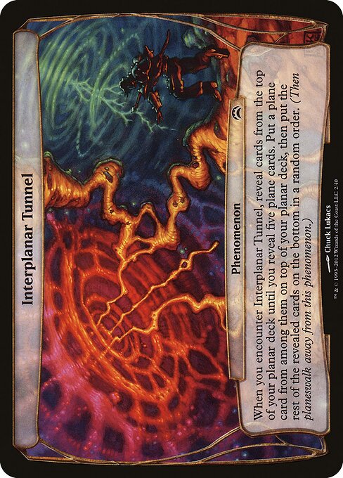 Weltenverbindungstunnel (Interplanar Tunnel) - Planechase 2012 Planes (#2) - Illustrated by Chuck Lukacs - Magic: The Gathering Card