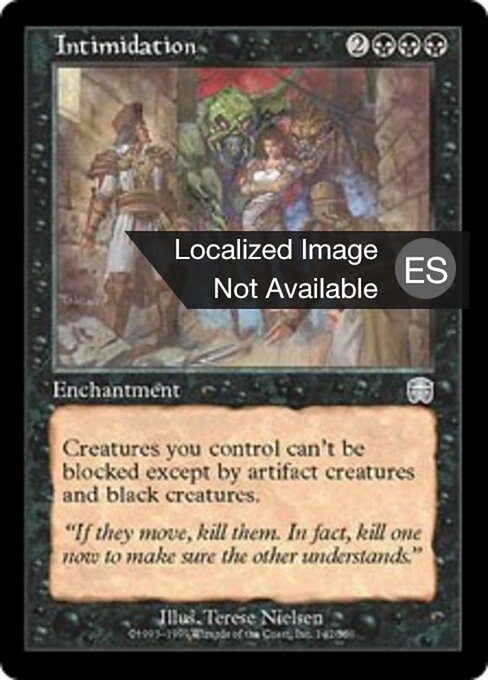 Intimidación (Intimidation) - Mercadian Masques (#142) - Illustrated by Terese Nielsen - Magic: The Gathering Card