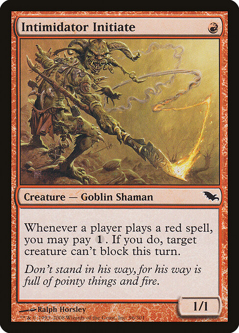 Intimidator Initiate - Shadowmoor Magic card