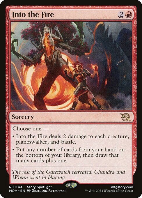 Into the Fire - March of the Machine (#144) - Illustrated by Grzegorz Rutkowski - Magic: The Gathering Card