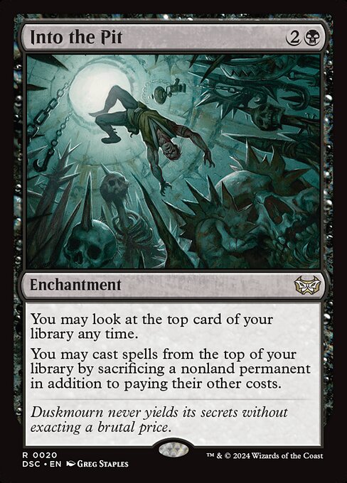 Into the Pit - Duskmourn: House of Horror Commander Magic card