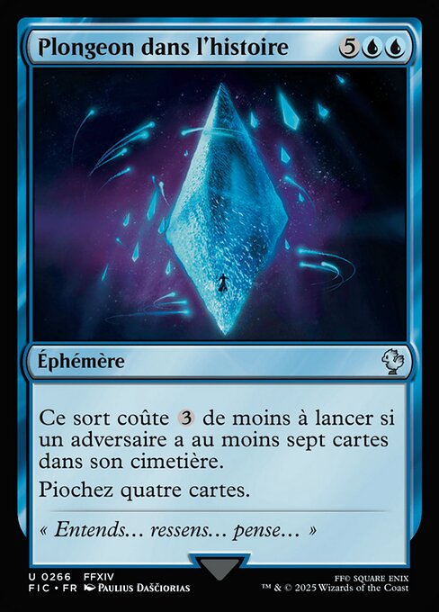 Plongeon dans l'histoire (Into the Story) - Final Fantasy Commander (#266) - Illustrated by Paulius Daščioras - Magic: The Gathering Card