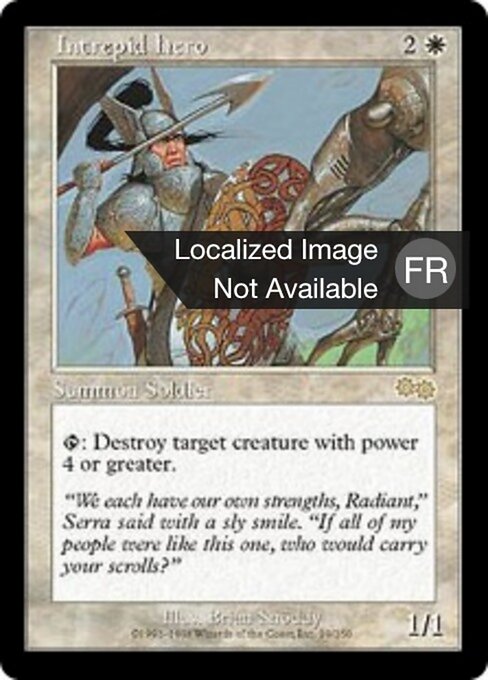 Intrepid Hero - Seventh Edition (#22) - Illustrated by Mike Ploog - Magic: The Gathering Card