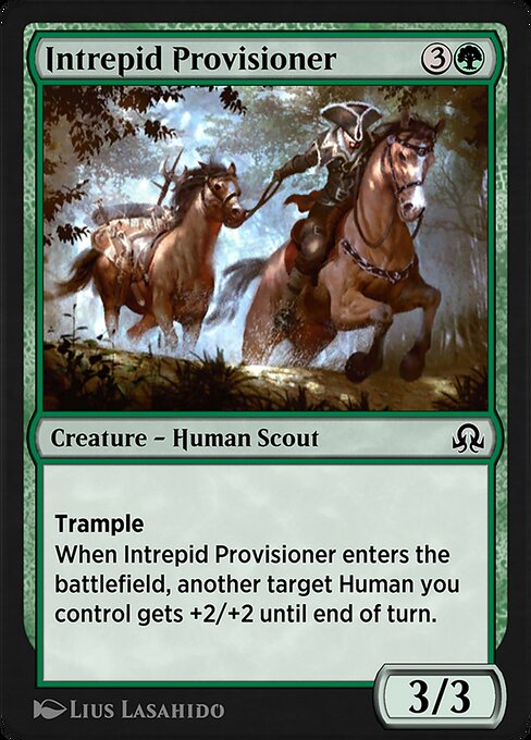 Intrepid Provisioner - Shadows over Innistrad Remastered (#203) - Illustrated by Lius Lasahido - Magic: The Gathering Card