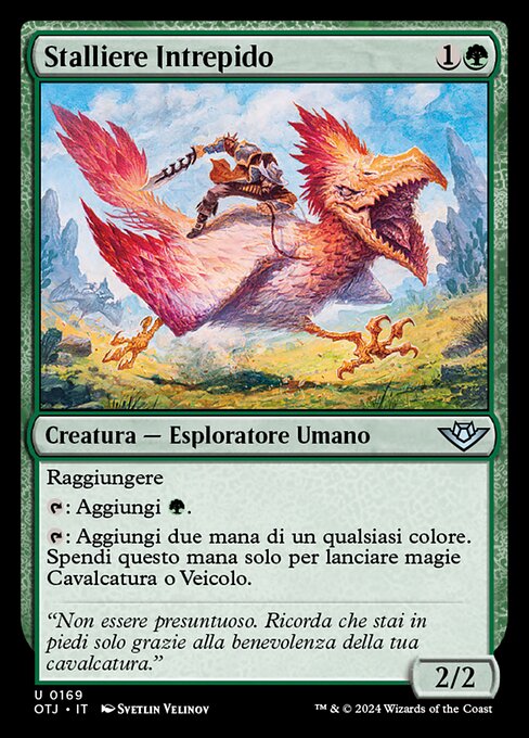 剛胆な馬小屋主 (Intrepid Stablemaster) - Outlaws of Thunder Junction (#169) - Illustrated by Svetlin Velinov - Magic: The Gathering Card