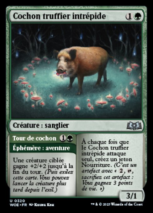 Intrepid Trufflesnout // Go Hog Wild - Wilds of Eldraine (#320) - Illustrated by Kisung Koh - Magic: The Gathering Card