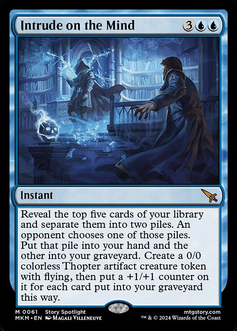 Intrude on the Mind - Murders at Karlov Manor (#61) - Illustrated by Magali Villeneuve - Magic: The Gathering Card