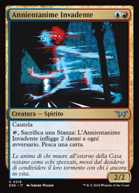Annientanime Invadente (Intruding Soulrager) - Duskmourn: House of Horror (#218) - Illustrated by Jeremy Wilson - Magic: The Gathering Card