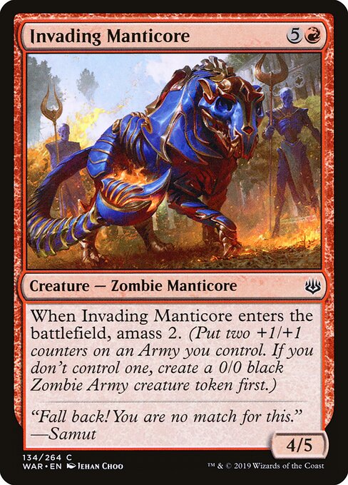 Invading Manticore - War of the Spark Magic card