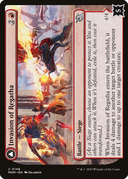 Invasion of Regatha // Disciples of the Inferno - March of the Machine Magic card