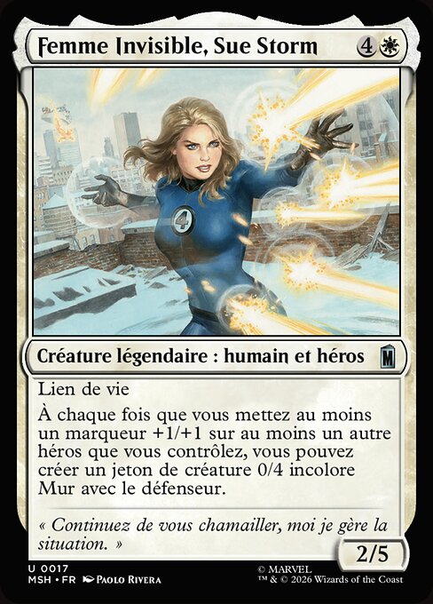 Die Unsichtbare, Sue Storm (Invisible Woman, Sue Storm) - Marvel Super Heroes (#17) - Illustrated by Paolo Rivera - Magic: The Gathering Card