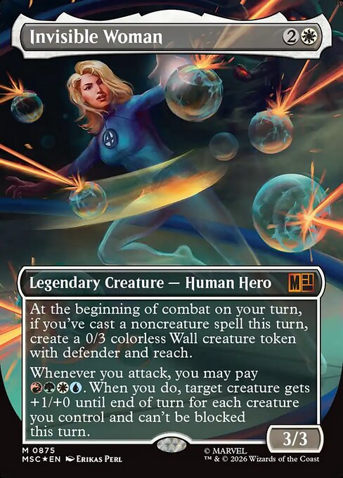 Invisible Woman - Marvel Super Heroes Commander (#875) - Illustrated by Erikas Perl - Magic: The Gathering Card