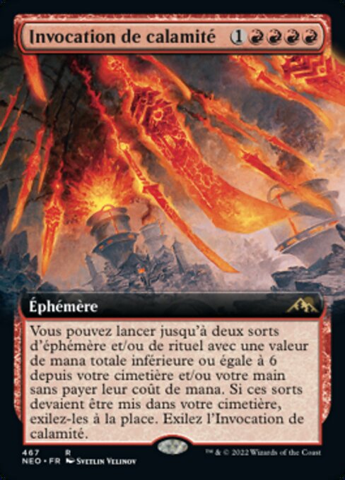Invocation de calamité (Invoke Calamity) - Kamigawa: Neon Dynasty (#467) - Illustrated by Svetlin Velinov - Magic: The Gathering Card