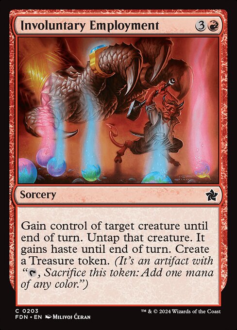 Involuntary Employment - Foundations (#203) - Illustrated by Milivoj Ćeran - Magic: The Gathering Card