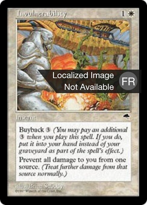 Invulnérabilité (Invulnerability) - Tempest (#25) - Illustrated by Brian Snõddy - Magic: The Gathering Card