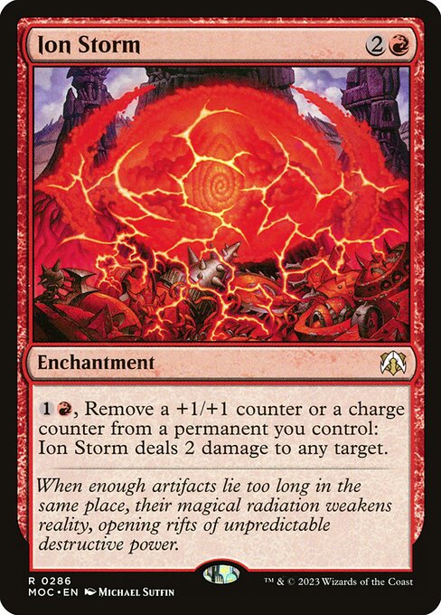 Tempesta Ionica (Ion Storm) - March of the Machine Commander (#286) - Illustrated by Michael Sutfin - Magic: The Gathering Card
