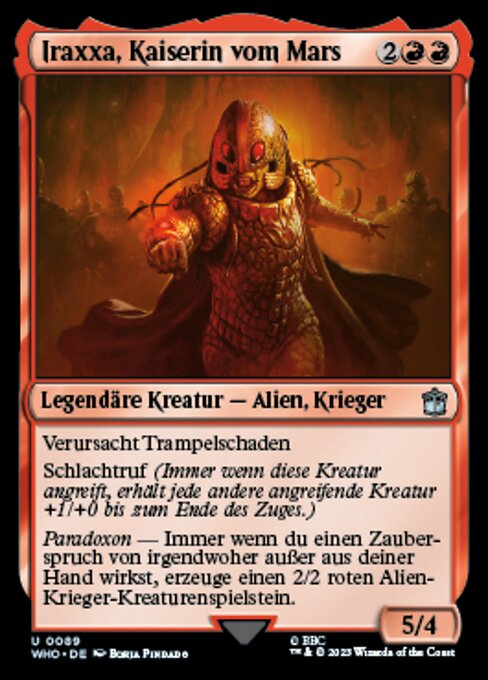 Iraxxa, Kaiserin vom Mars (Iraxxa, Empress of Mars) - Doctor Who (#89) - Illustrated by Borja Pindado - Magic: The Gathering Card