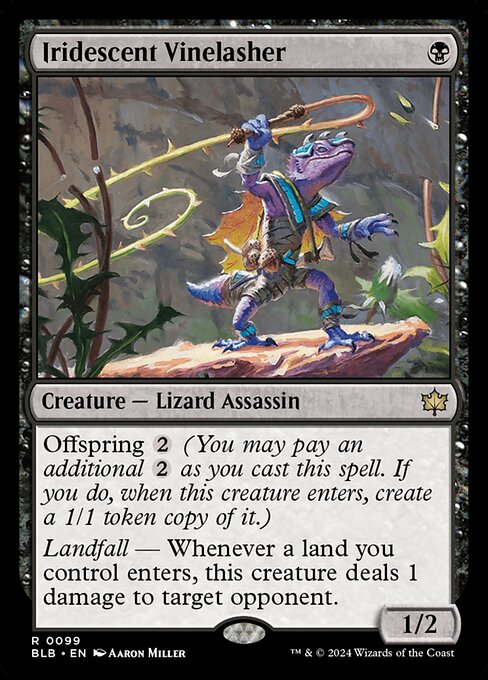 Iridescent Vinelasher - Bloomburrow (#99) - Illustrated by Aaron Miller - Magic: The Gathering Card
