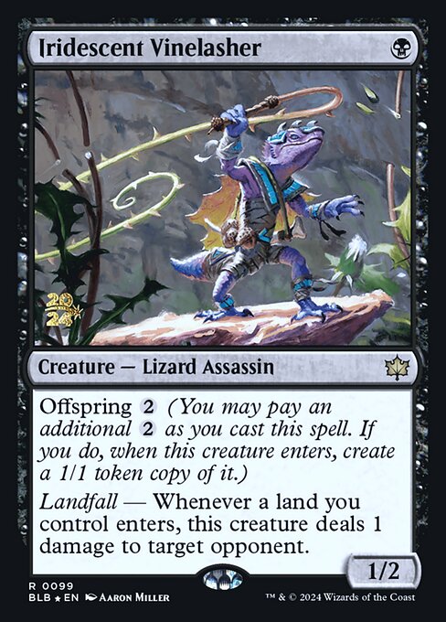 Iridescent Vinelasher - Bloomburrow Promos (#99s) - Illustrated by Aaron Miller - Magic: The Gathering Card
